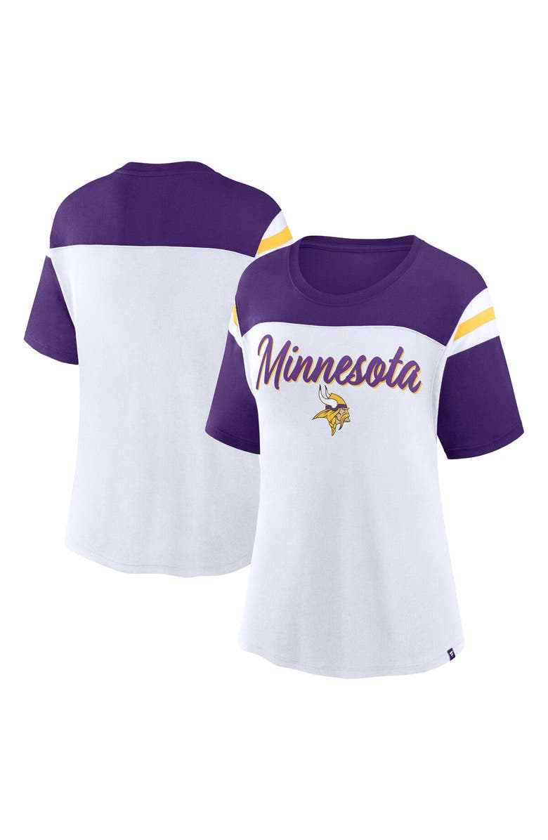 FANATICS Women's Fanatics White/Purple Minnesota Vikings Cheer Chant Fashion Crop Top, Main, color, White