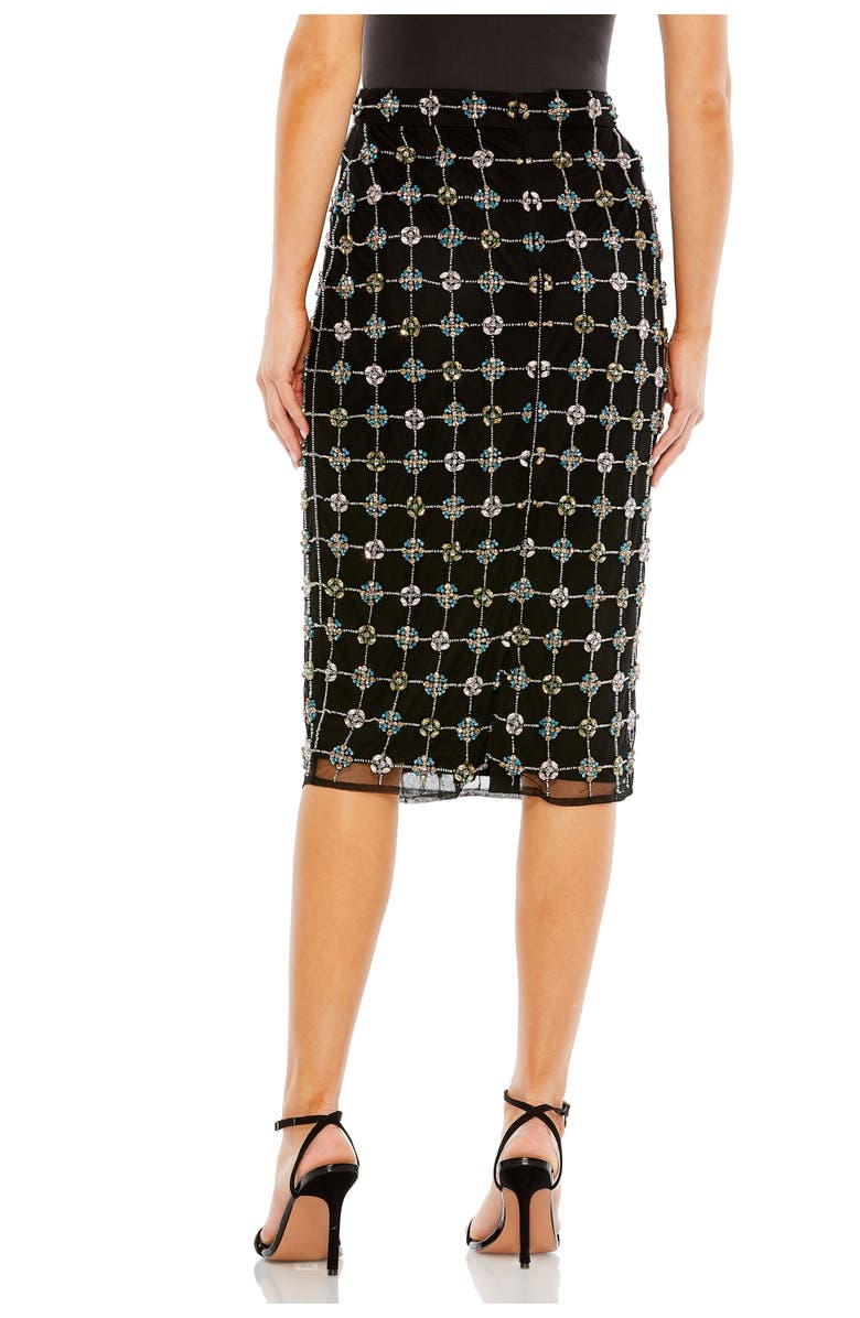 Mac Duggal Embellished Geometrical Skirt with Rhinestones, Alternate, color, 