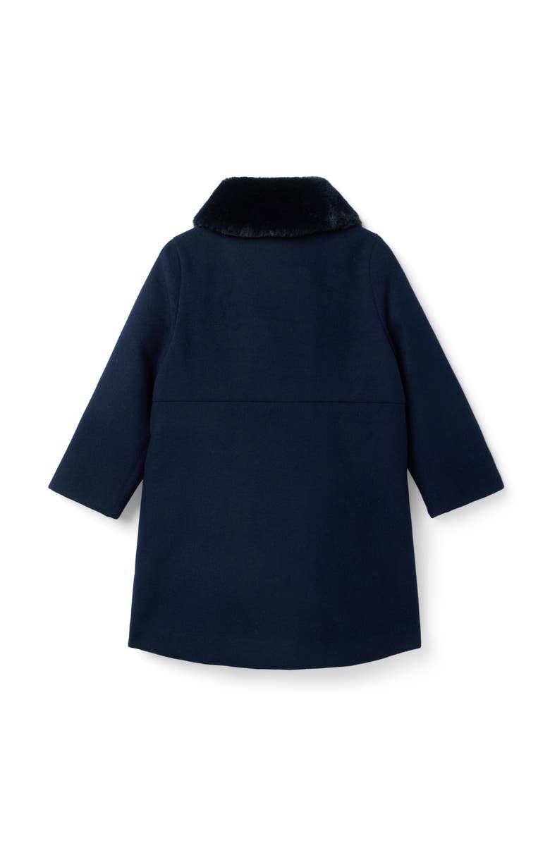 Janie and Jack The Luxe Collar Coat, Alternate, color, Blue