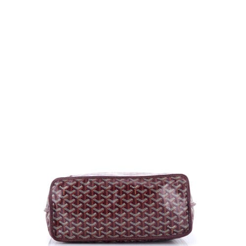Pre-owned Goyard  Goyard Anjou Reversible Tote Coated Canvas Pm In Red