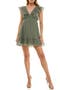 Double V Ruffle Minidress