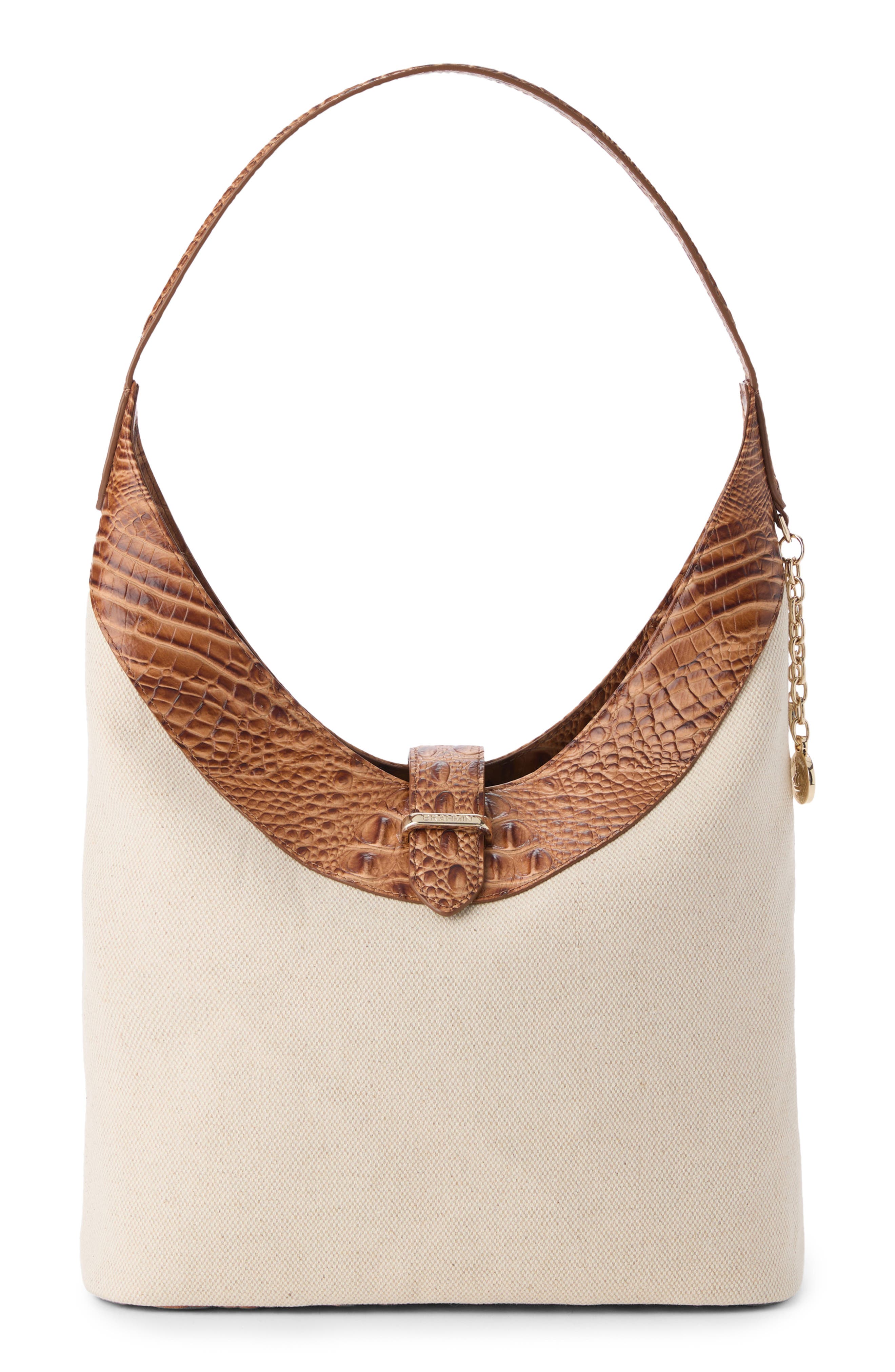 Brahmin Gwynne Canvas & Leather Crossbody Bag, Main, color, 