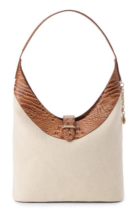 Gwynne Canvas & Leather Crossbody Bag