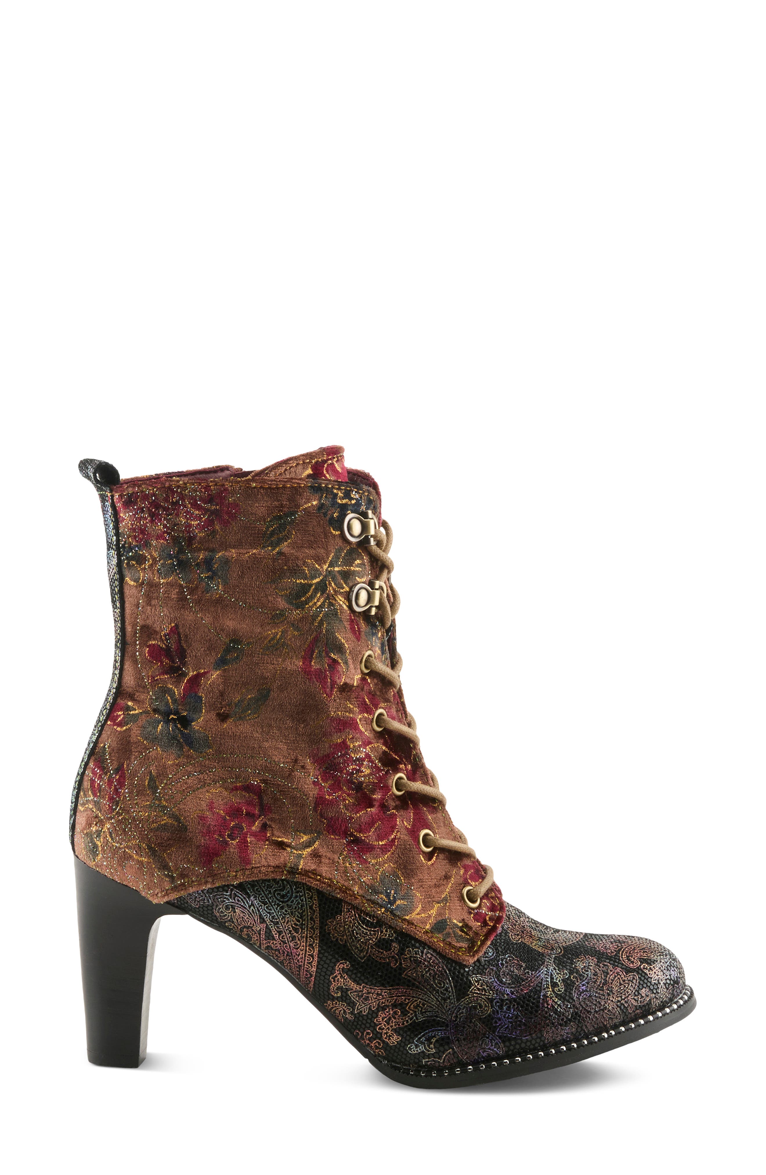 L'Artiste by Spring Step Stellar Lace-Up Boot, Alternate, color, Brown Multi