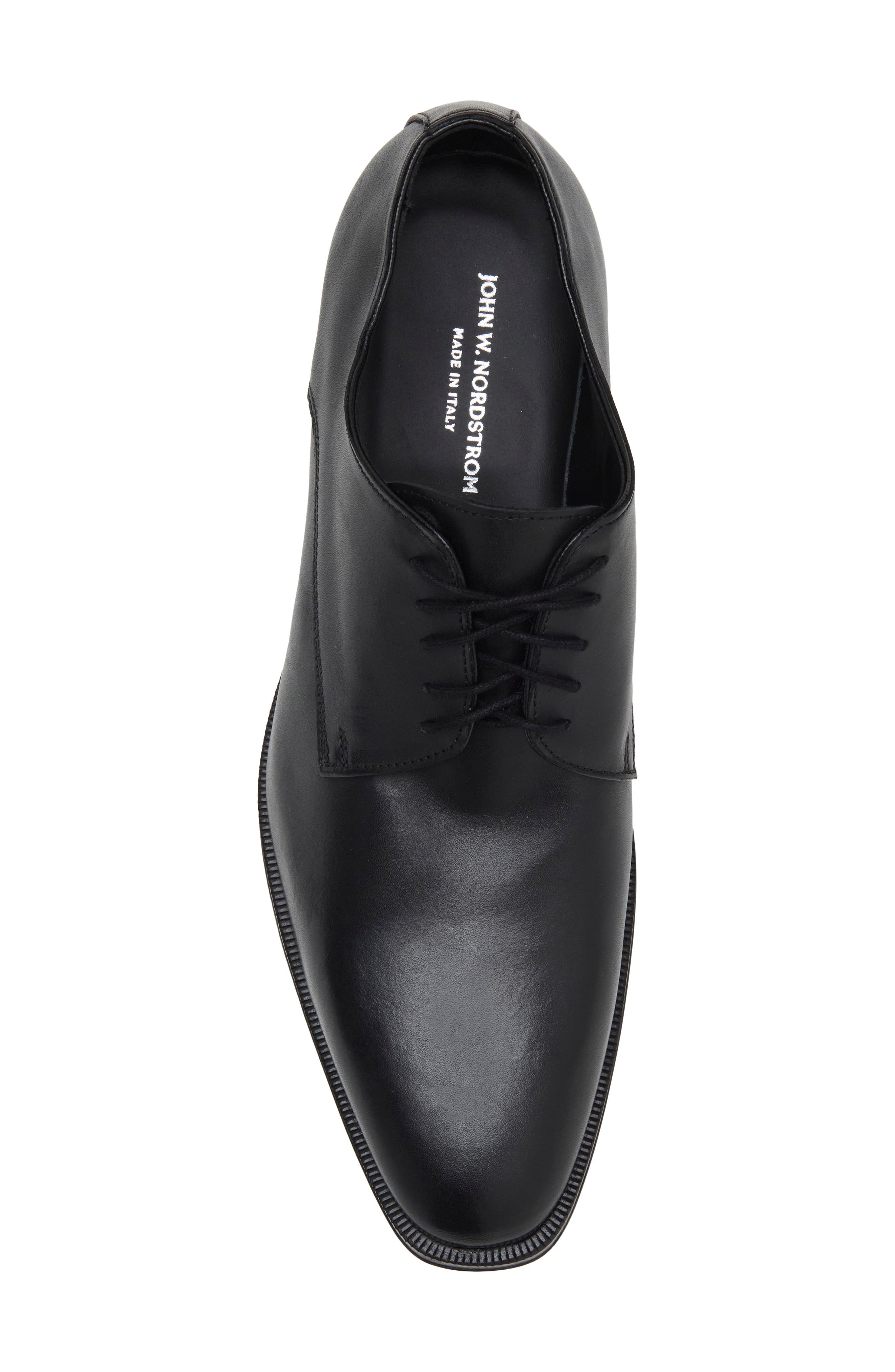 Siena Plain Toe Derby, Alternate, color, BLACK LEATHER