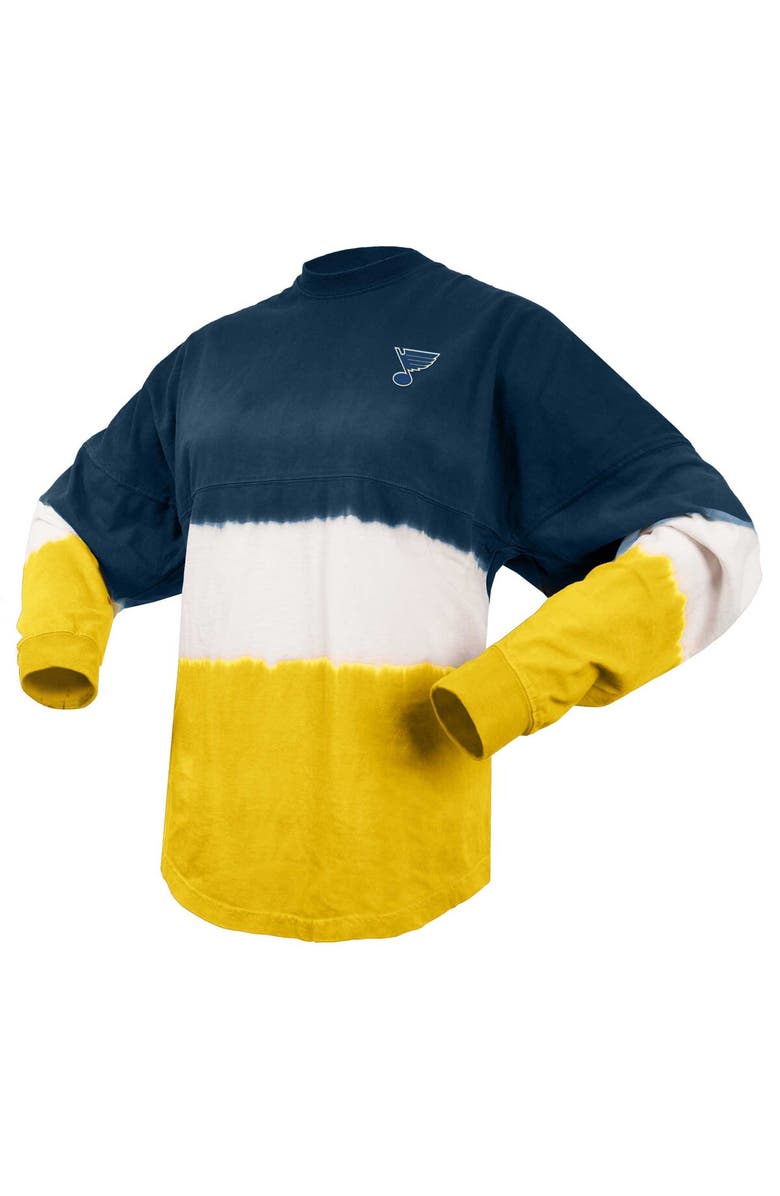 SPIRIT JERSEY Women's Fanatics Branded Navy/Gold St. Louis Blues Ombre Long Sleeve T-Shirt, Alternate, color, Navy