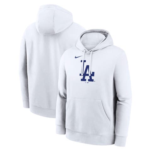 Men's Nike White Los Angeles Dodgers Logo Club Hoodie