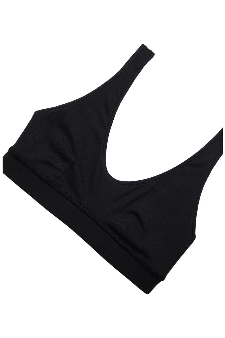 Luxury Rib Bralette, Alternate, color, BLACK