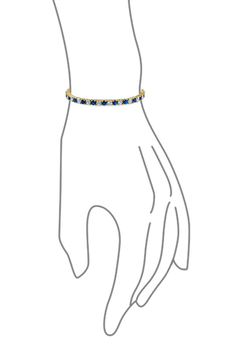 BLING JEWELRY CZ Tennis Bracelet, Alternate, color, Blue