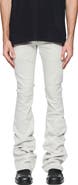PURPLE BRAND Super Stack Distressed Baggy Flare Jeans