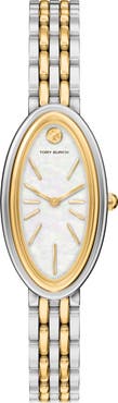 Tory Burch The Oval Elongated Bracelet Watch, 22mm x 38mm