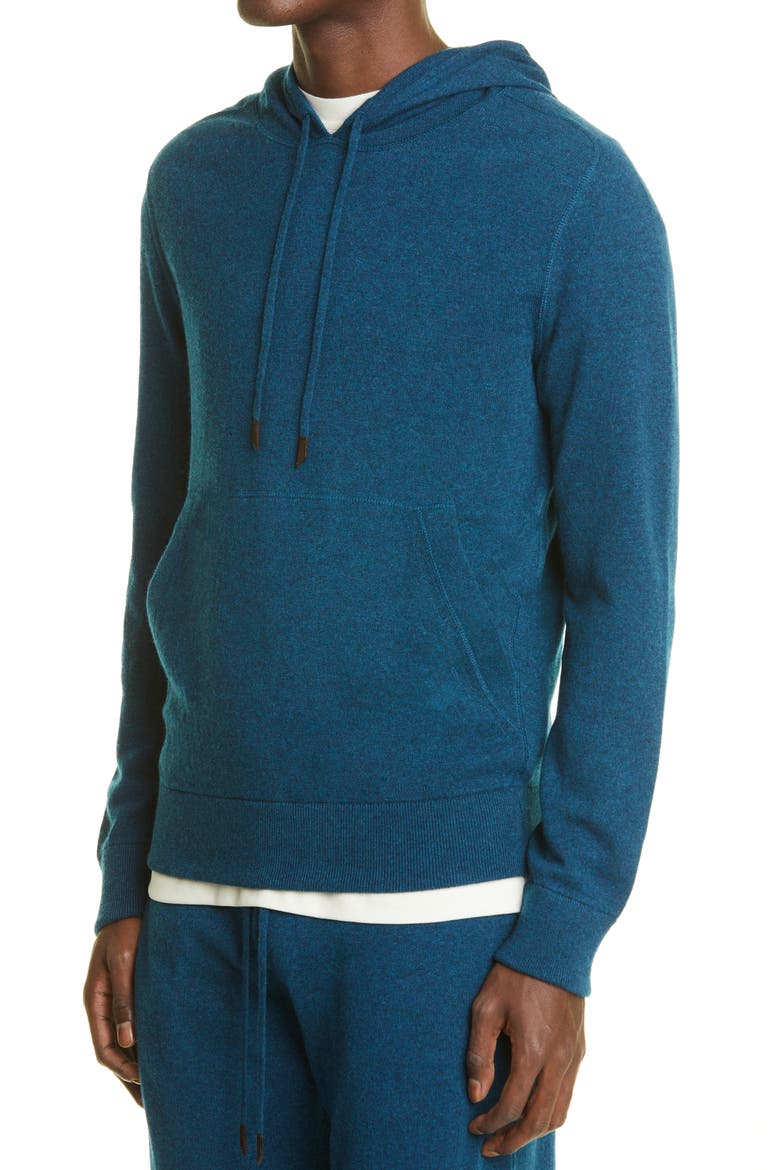 Premium Cashmere Hoodie, Alternate, color, BLUE