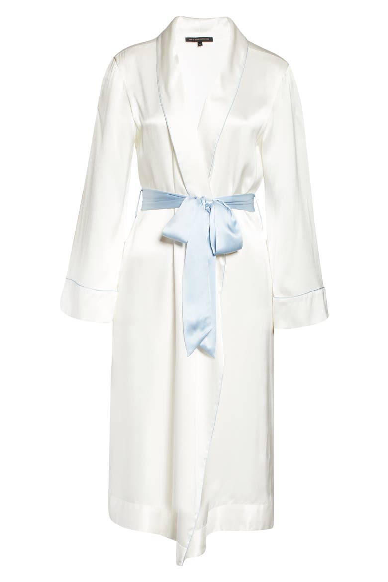 Silk Robe, Alternate, color, IVORY/ BLUE