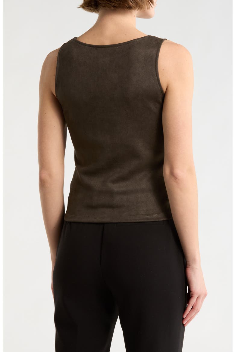 Faux Suede Sleeveless Top, Alternate, color, OLIVE