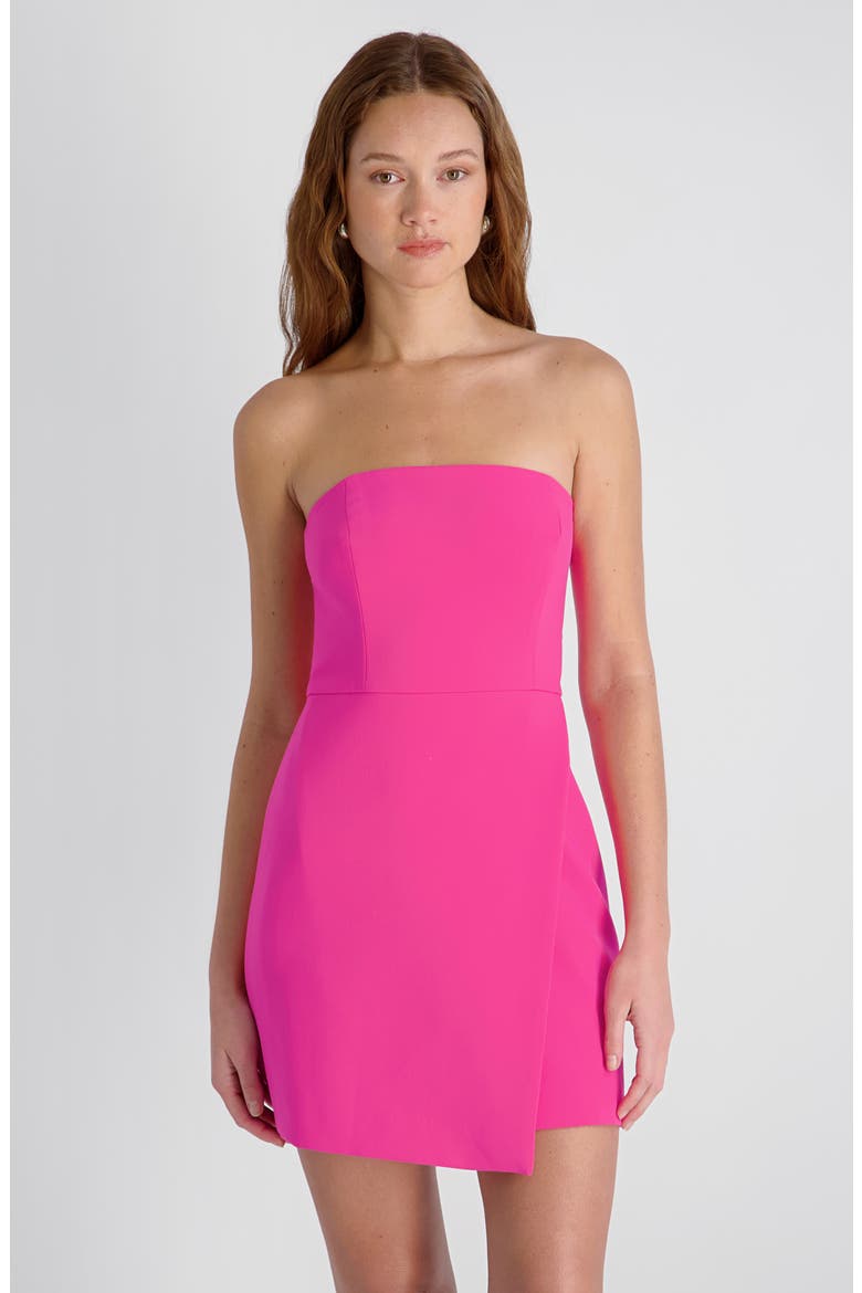 Whisper Strapless Minidress, Alternate, color, ELECTRIC PINK