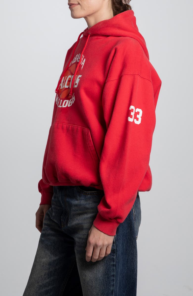 Elwood Vintage Wabasha Falcons Hoodie, Alternate, color, Red