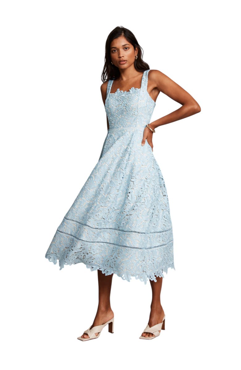 MINT VELVET Lace Full Skirt Midi Dress, Alternate, color,