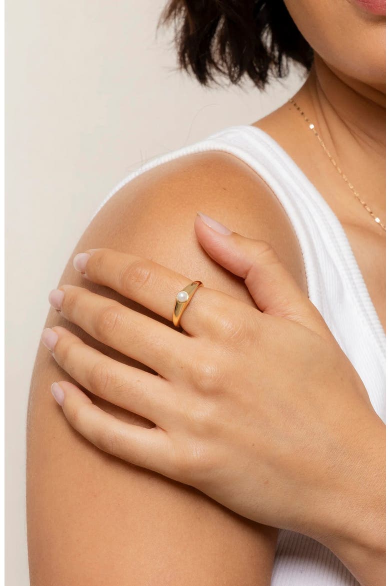 Greta Natural Pearl Ring, Alternate, color, GOLD/ PEARL