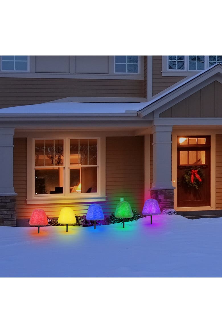 8 in. Sugared Gumdrop Pathway Lights, Alternate, color, Multicolor