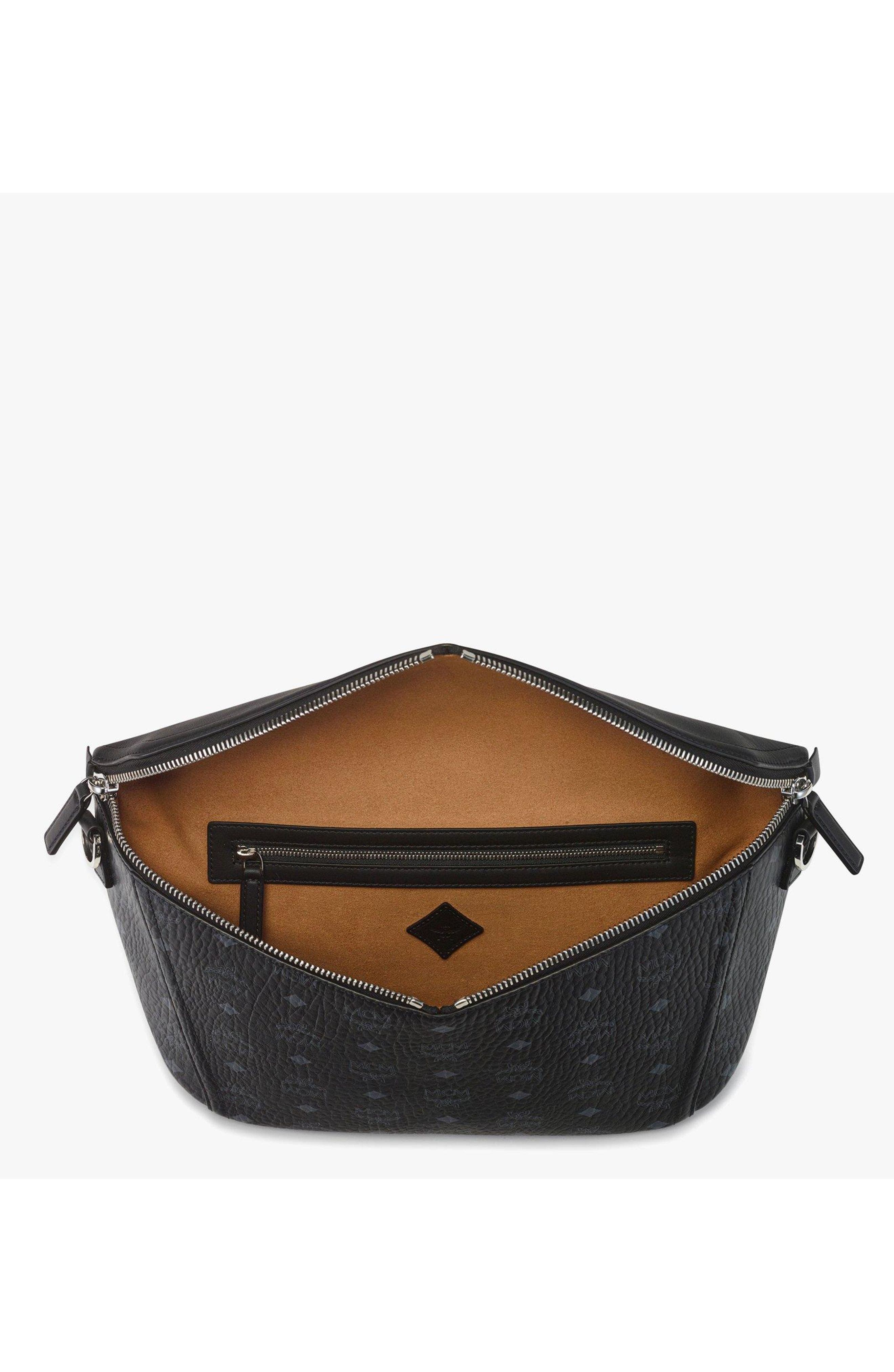 MCM Medium Diamant 3D Crossbody in Visetos Leather Mix, Alternate, color, Bk