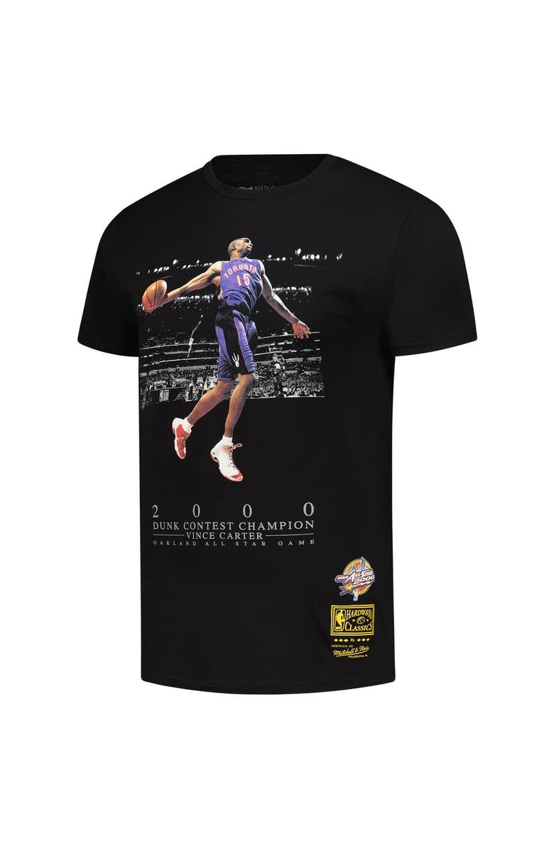 Mitchell & Ness Men's Mitchell & Ness Vince Carter Black 2000 NBA All-Star Game Hardwood Classic Slam Dunk Contest Champion T-Shirt, Alternate, color,