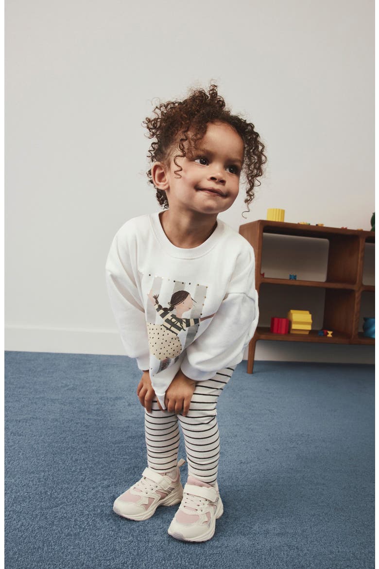 Kids' Graphic Print Sweatshirt, Alternate, color, WHITE