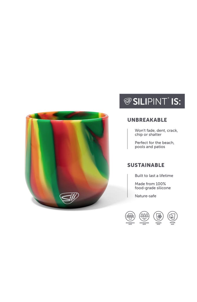 Silipint Stemless Wine Glasses 12oz, Alternate, color, Multicolored