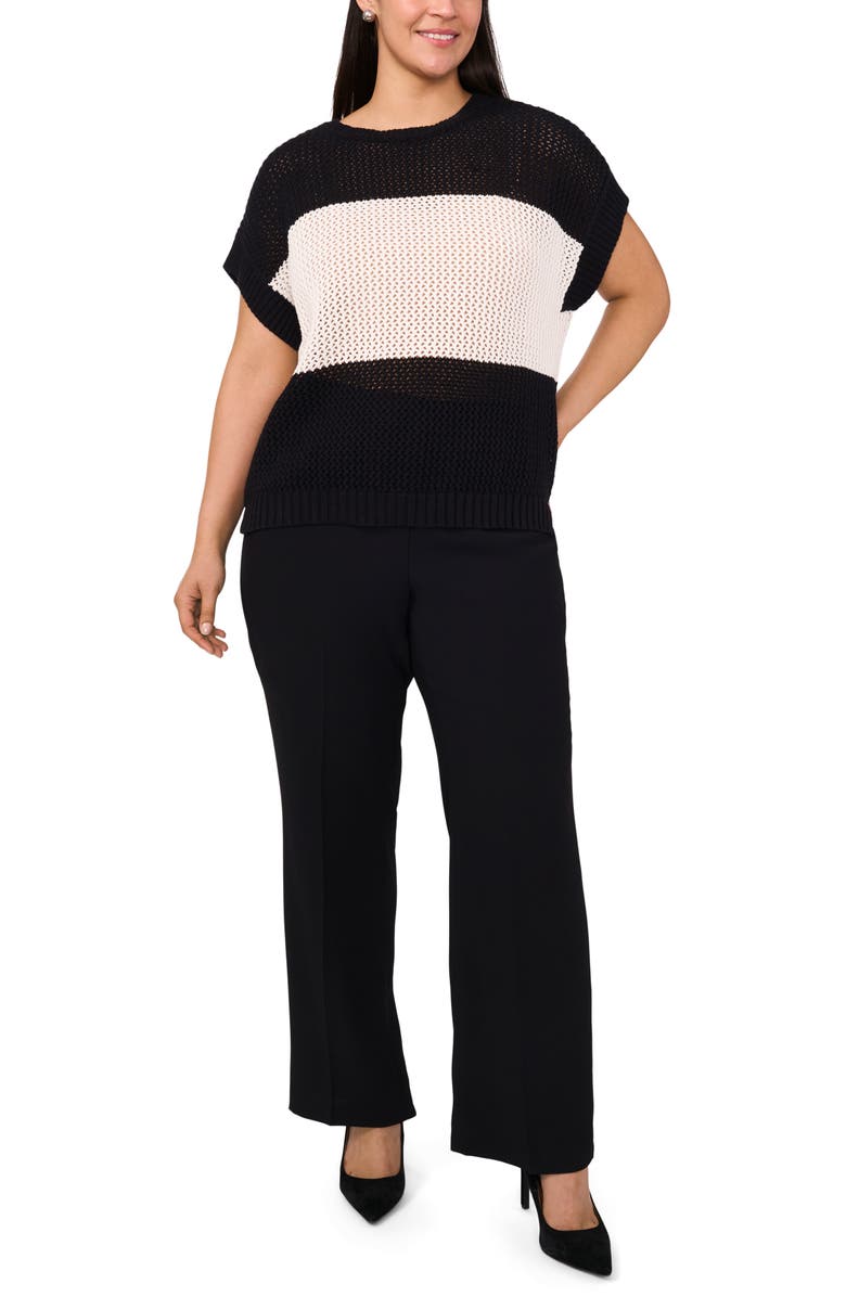 Halogen<sup>®</sup> Colorblock Open Stitch Cotton Sweater, Alternate, color, 