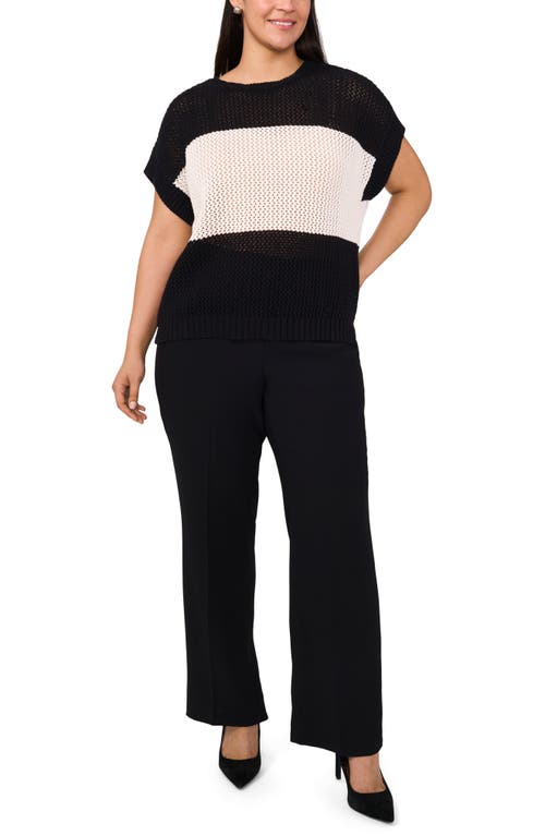 Halogenr Halogen(r) Colorblock Open Stitch Cotton Sweater