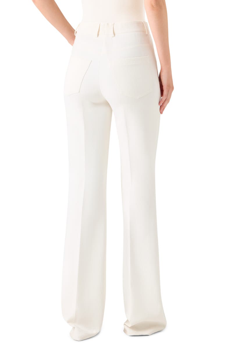 Akris Farid High Waist Cotton & Silk Blend Pants, Alternate, color, Ecru
