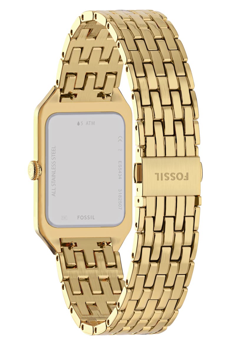 Raquel Bracelet Watch, 23mm x 38mm, Alternate, color, GOLD/ BLACK