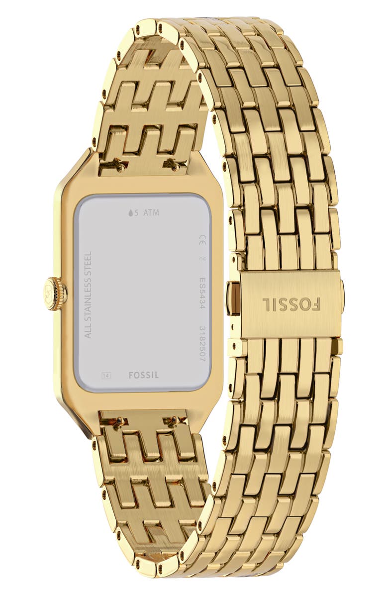 Fossil Raquel Bracelet Watch, 23mm x 38mm, Alternate, color, Gold/ Black