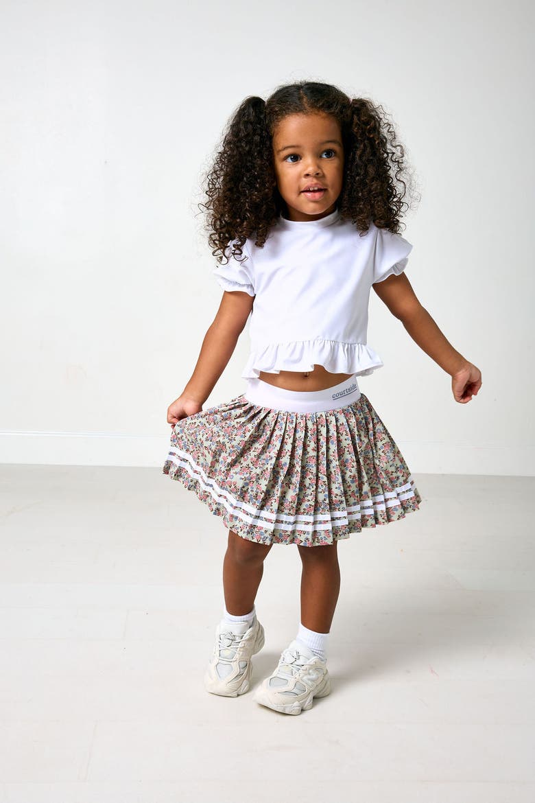 League Pleated Skort, Alternate, color, Fall Floral