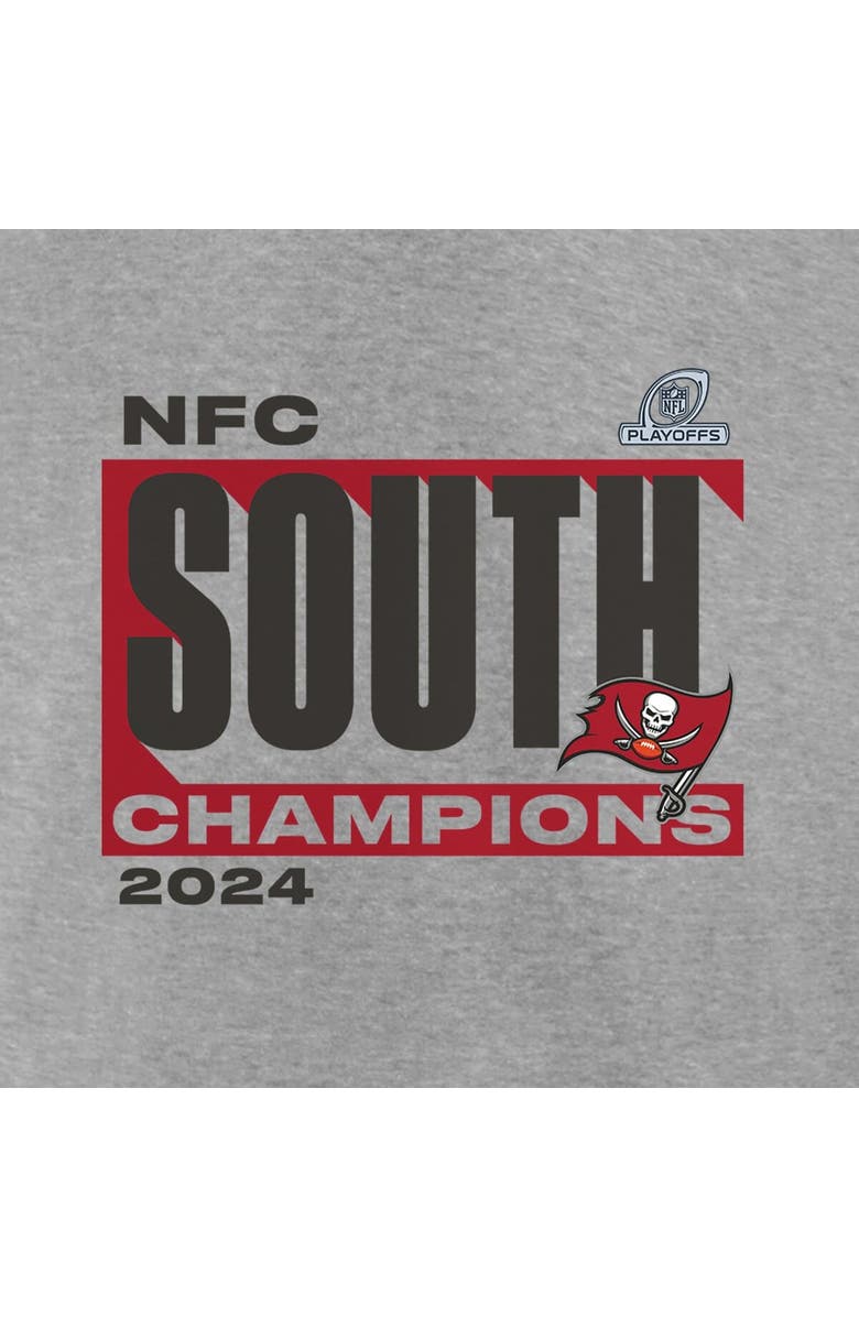 FANATICS Women's Fanatics Heather Gray Tampa Bay Buccaneers 2024 NFC South Division Champions Conquer Long Sleeve V-Neck T-Shirt, Alternate, color, 
