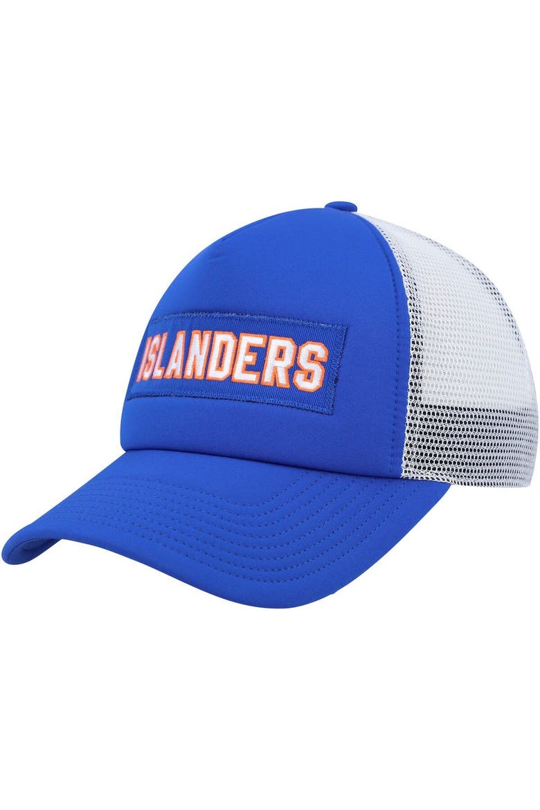 Men's adidas Royal/White New York Islanders Team Plate Trucker Snapback Hat, Main, color, Royal