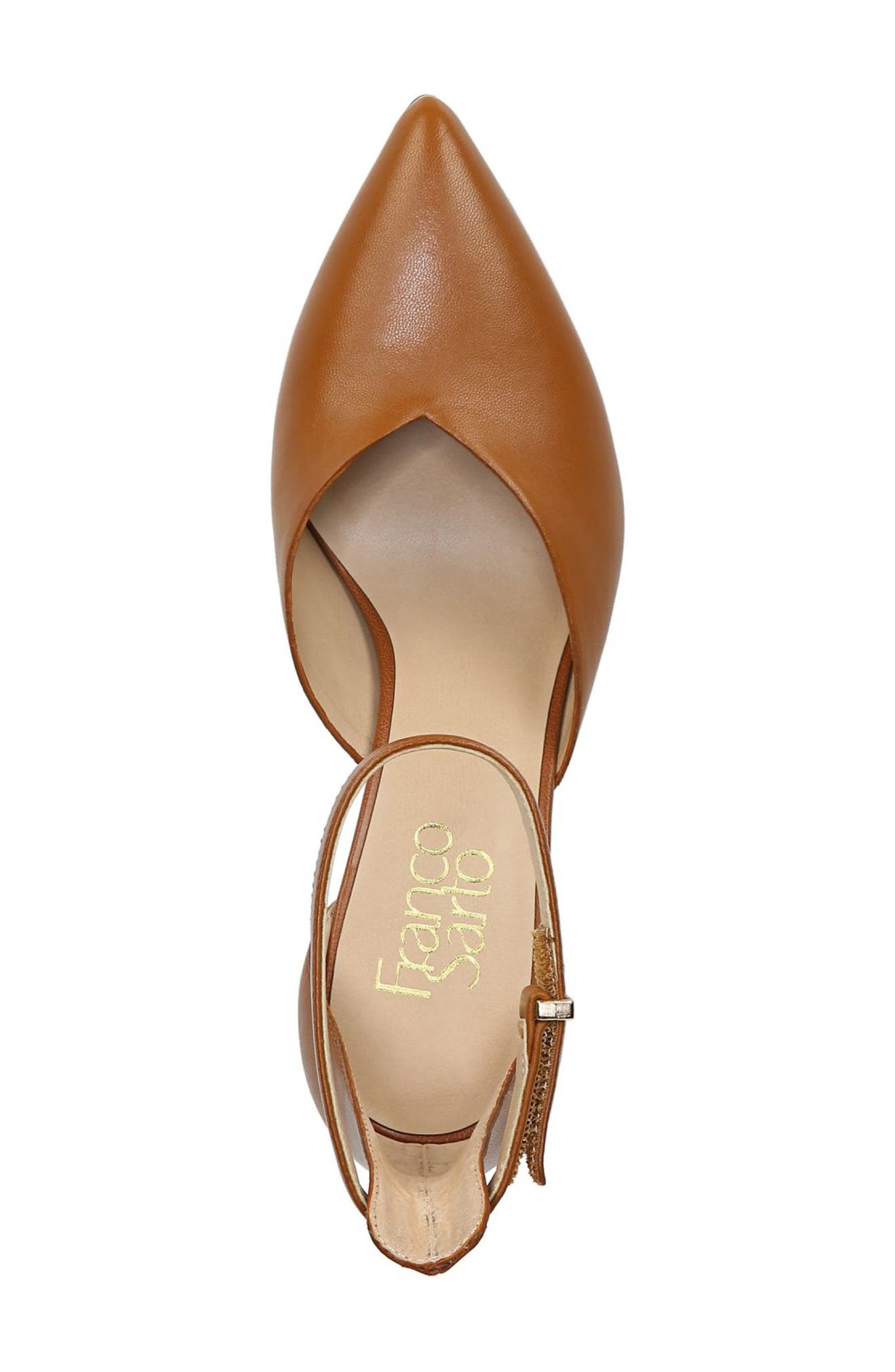 Mali Pointed Toe Heeled Pump, Alternate, color, COGNAC