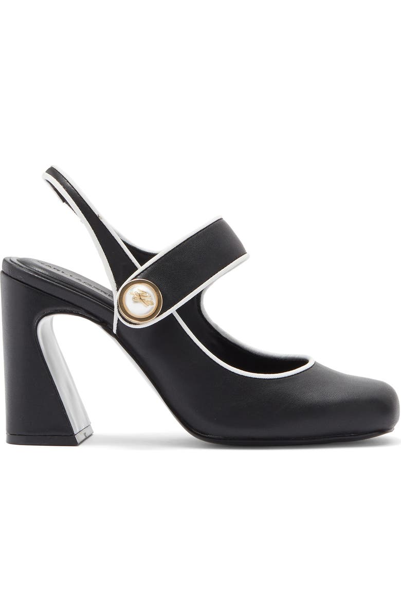 KARL LAGERFELD PARIS Piermont Slingblack Pump, Alternate, color, Black/ Bright White