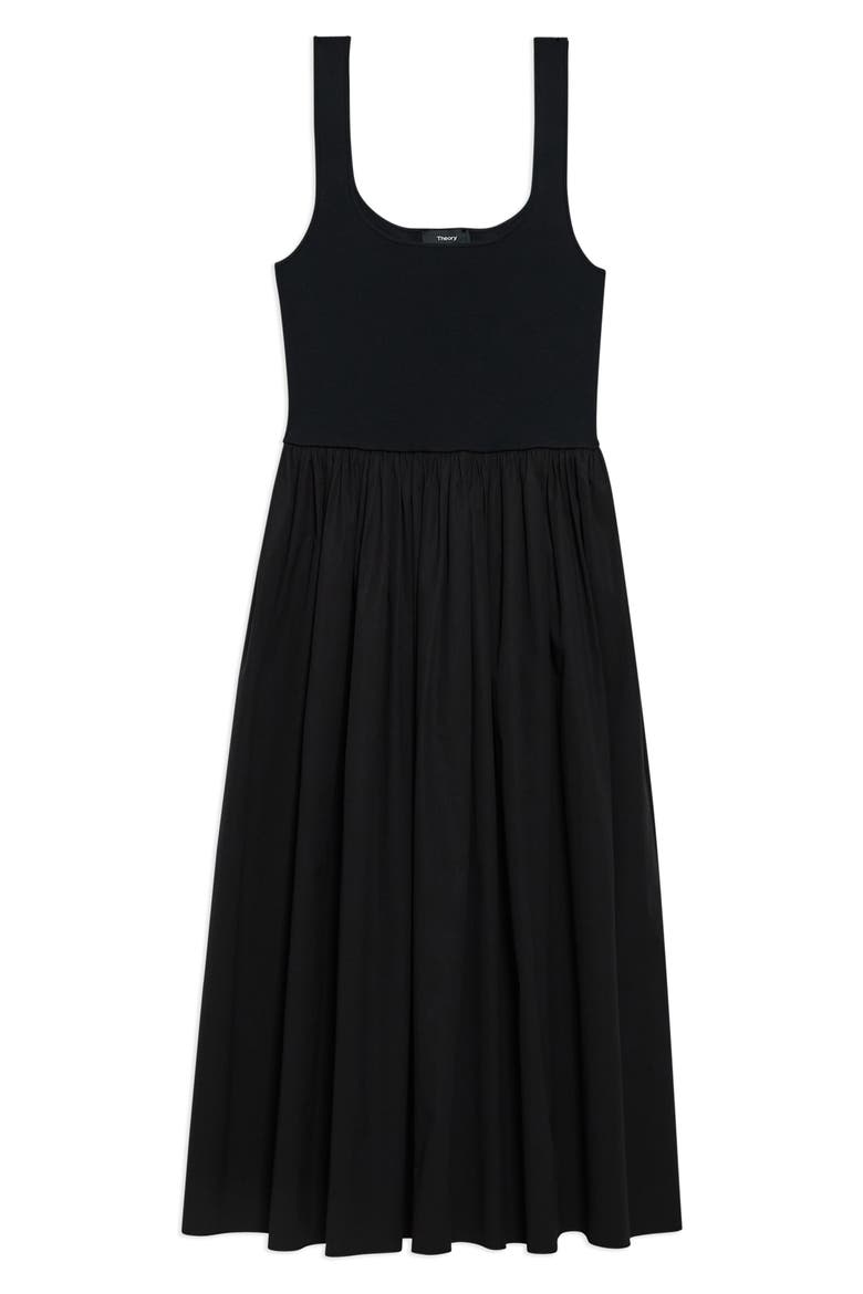 Gloss Midi Dress, Alternate, color, BLACK