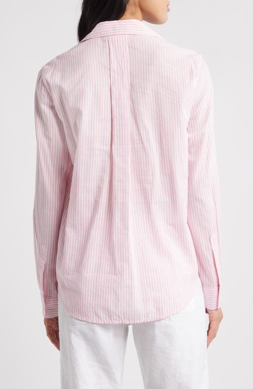 BEACHLUNCHLOUNGE BEACHLUNCHLOUNGE STRIPE COTTON & MODAL BUTTON-UP SHIRT