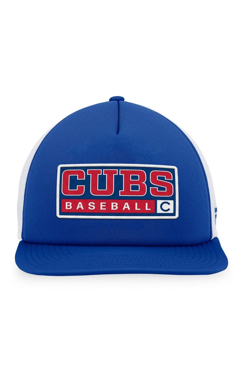 MAJESTIC Men's Majestic Royal/White Chicago Cubs Foam Trucker Snapback Hat, Alternate, color, Royal