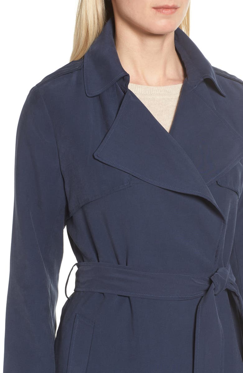 Cole Haan Signature Long Drapey Trench Coat, Alternate, color, 