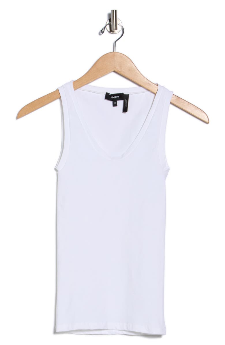 Theory Tubular Tank, Alternate, color, White