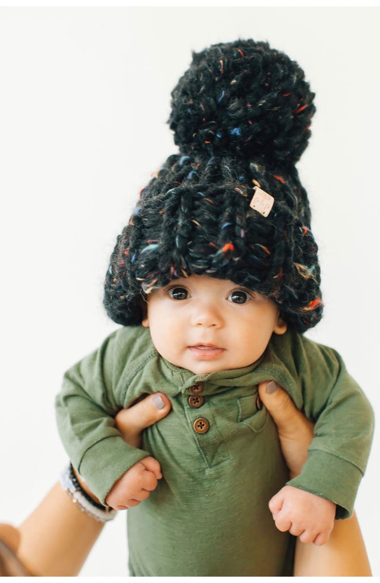 PINE + POPPY Denali Wool Blend Pompom Hat, Alternate, color, 