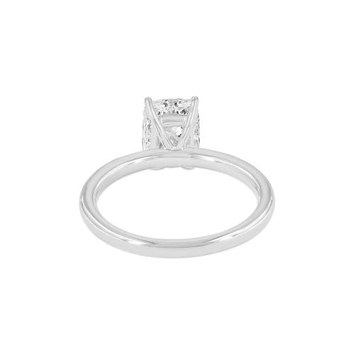 Luvmyjewelry Nisrine 14k White Gold Cushion Cut Lab Grown Diamond Solitaire Engagement Ring In 14k White Gold
