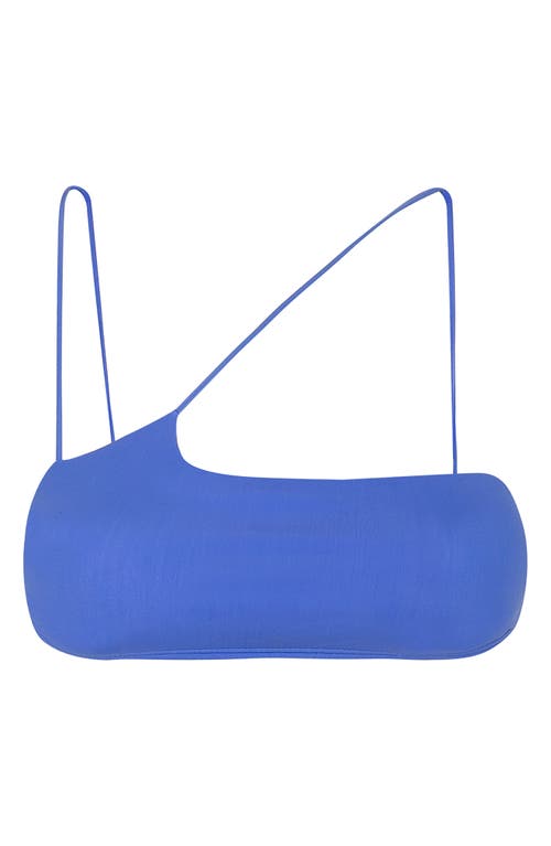 Vix Swimwear Solid Nara Strappy Bikini Top In Blue