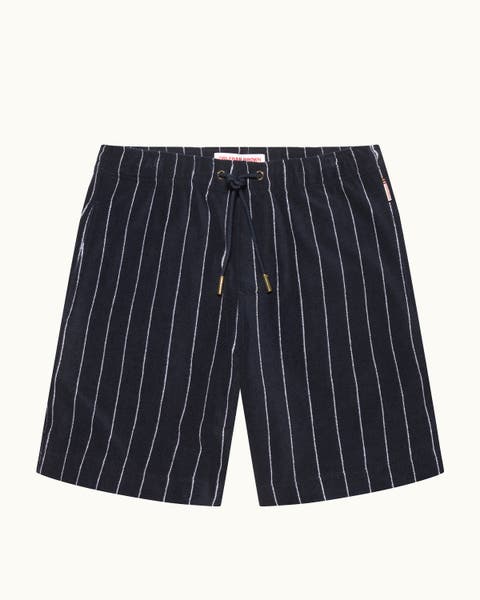 Trevone Towelling Classic Fit Stripe Towelling Sweat Shorts