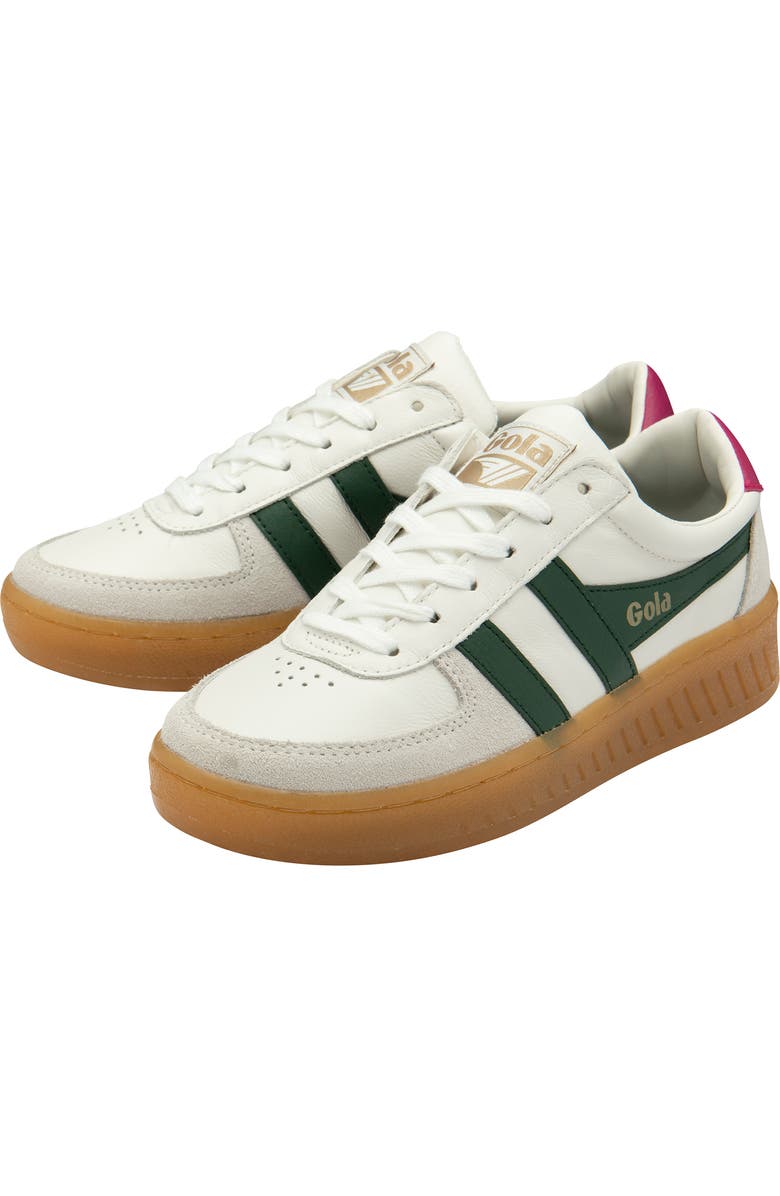 Gola Grandslam Elite Sneaker, Alternate, color, White/ Evergreen/ Fuchsia/ Gum
