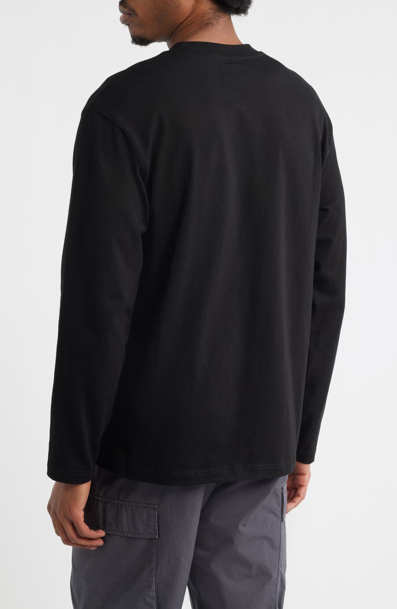 Topman Relaxed Long Sleeve T-Shirt, Alternate, color, Black