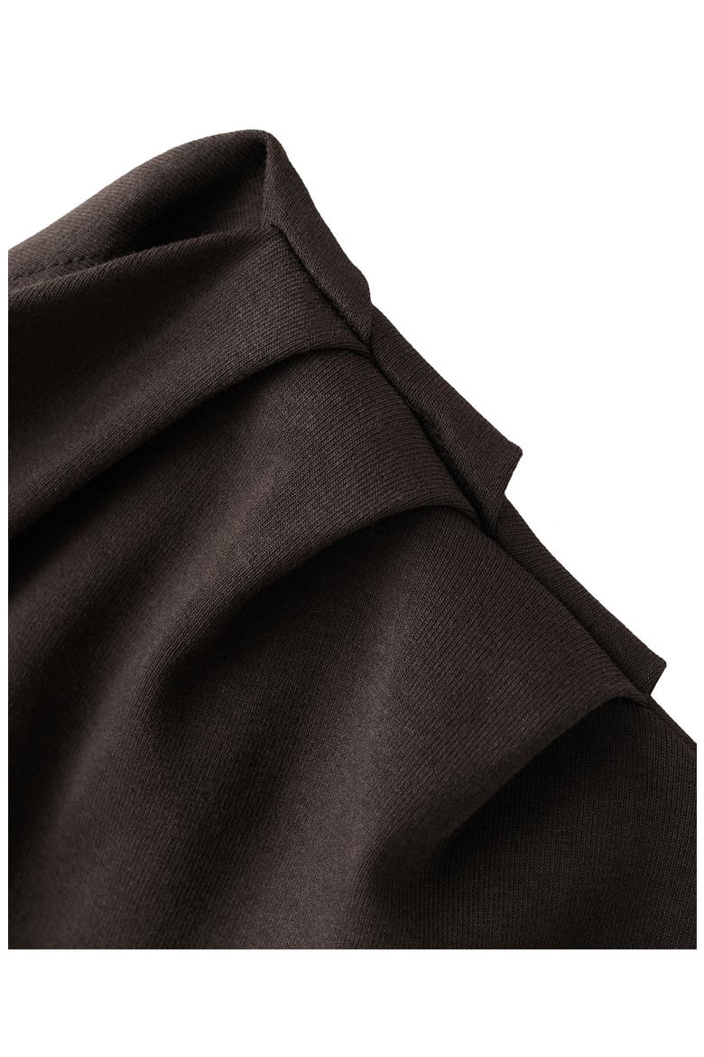 Ruched One-Shoulder Top, Alternate, color, CHOCOLATE