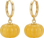 seree Harvest Pumpkin Jade stone charm earrings